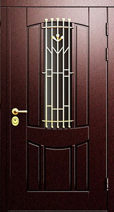 Железные двери МДФ с ковкой/стеклом