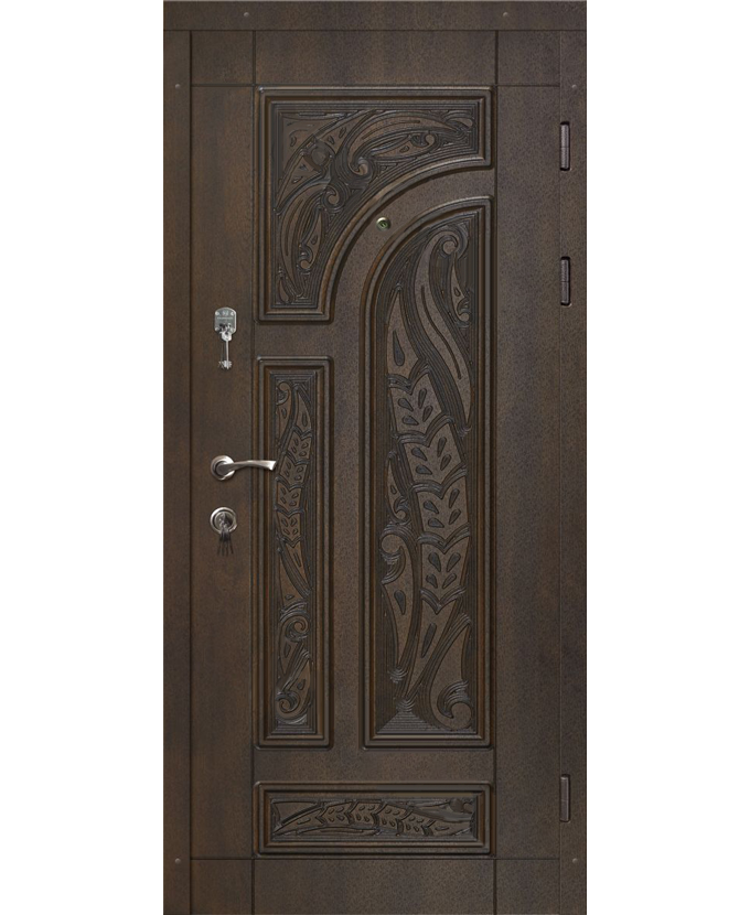 Металлическая входная дверь для дома МДФ/МДФ 3050