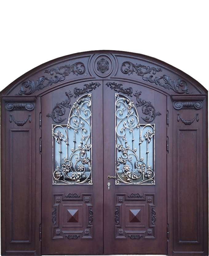 Дверь металлическая арочная МДФ 1133