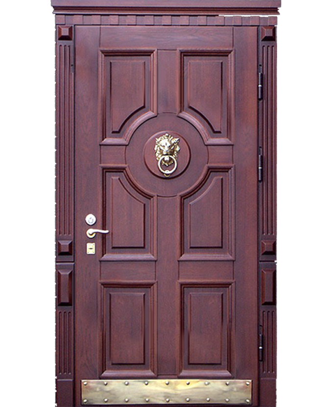 Дверь железная для загородного дома МДФ/МДФ 3051
