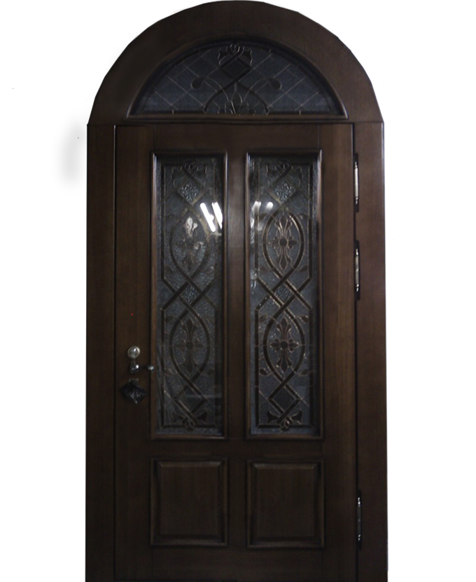 Железная арочная дверь МДФ 1120