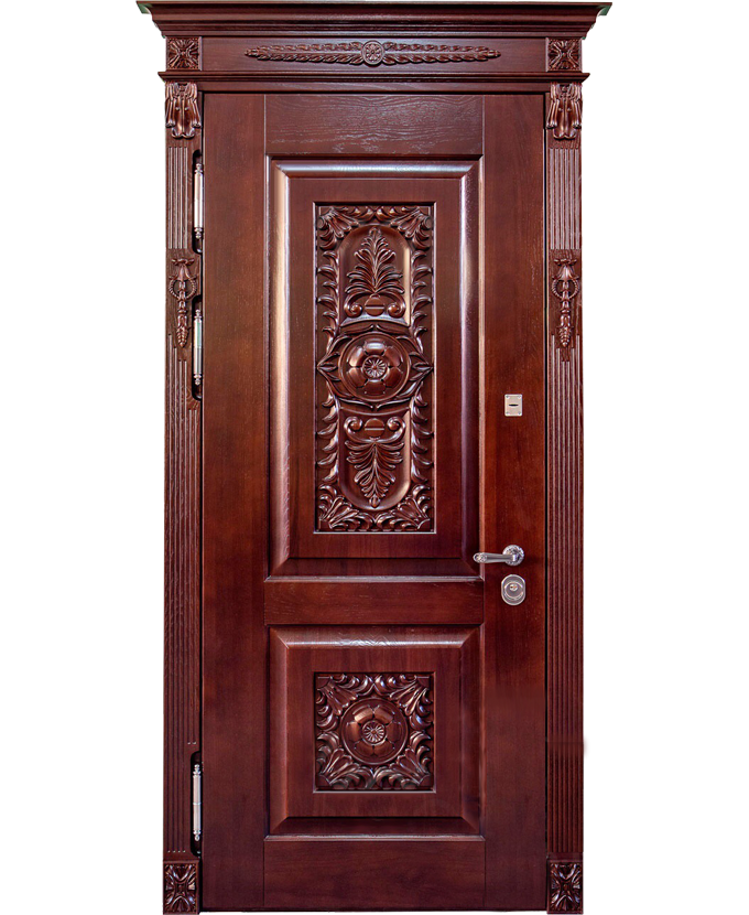 Дверь железная входная частного дома МДФ/МДФ 3044