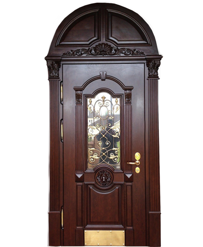 Дверь металлическая арочная МДФ 1119
