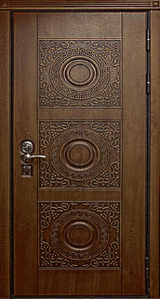 Стальные двери с отделкой массива дуба