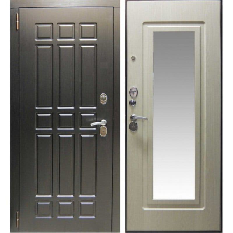 Дверь металлическая входная МДФ/МДФ с зеркалом 409