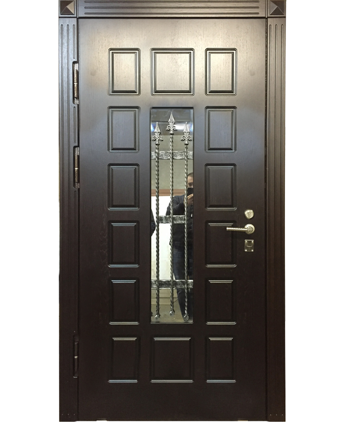 Металлическая дверь МДФ панель с натуральным шпоном 1165