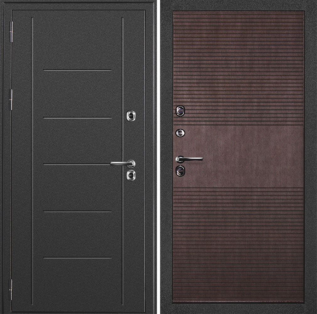 Металлическая входная дверь с Порошковым напылением/МДФ 1244