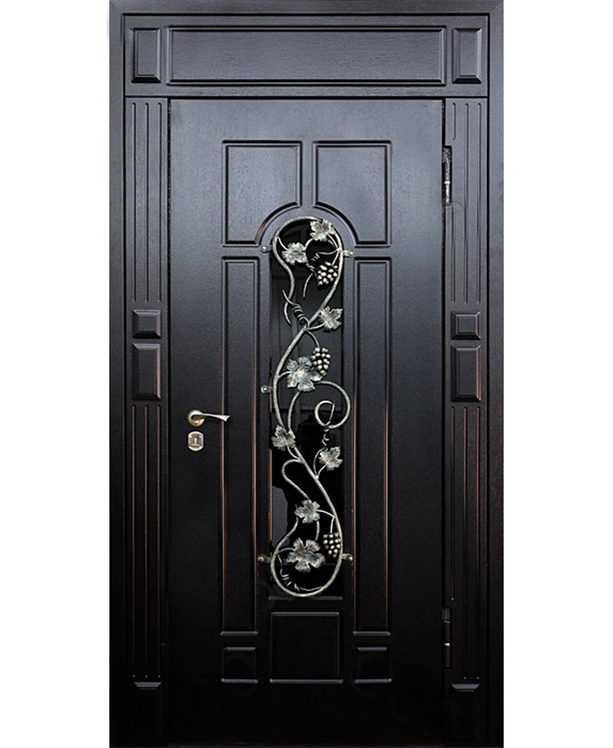 Дверь железная МДФ панель с натуральным шпоном 1130