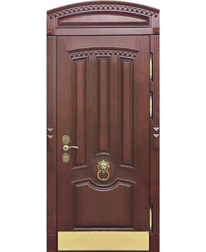 Дверь железная входная арочная МДФ 1124