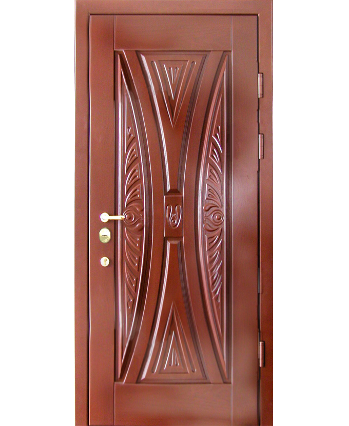 Стальная дверь МДФ панель с натуральным шпоном 1122