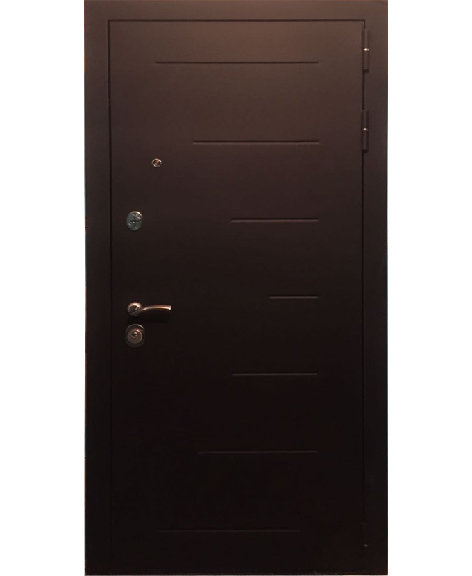 Железная входная офисная дверь МДФ/МДФ 3208