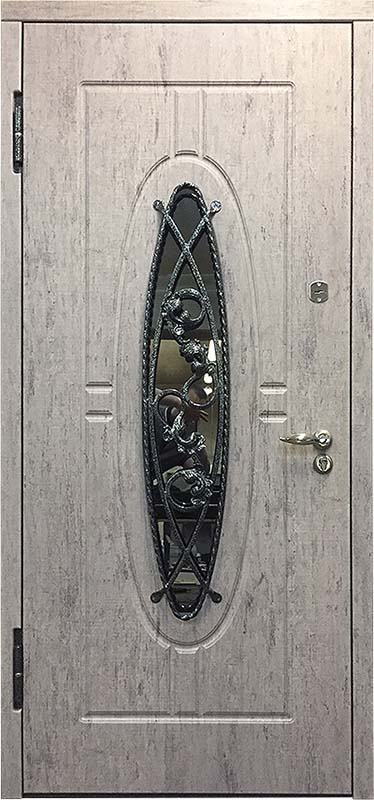 Стальная дверь МДФ/МДФ с ковкой 1718