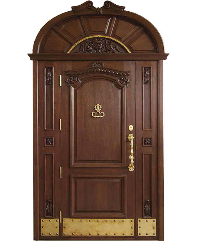 Дверь металлическая арочная входная МДФ 1126