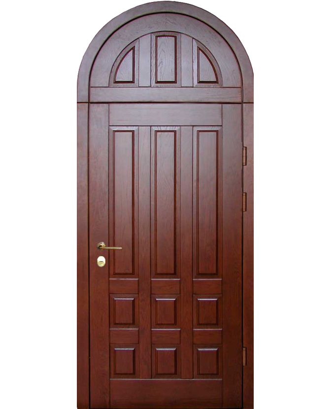 Дверь металлическая арочная входная МДФ 1112