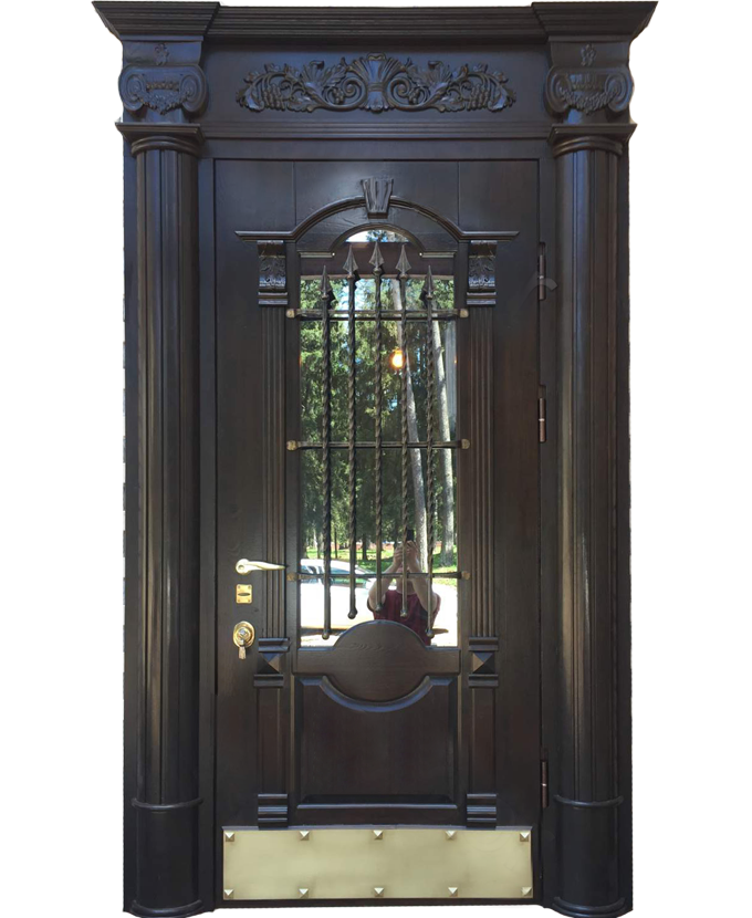 Железная входная дверь МДФ/МДФ с зеркалом 426
