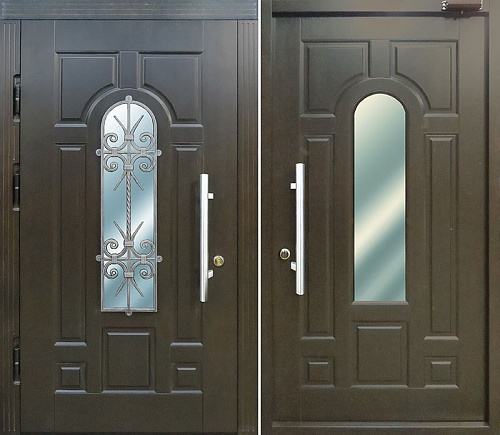 Дверь металлическая МДФ/МДФ с ковкой 1724