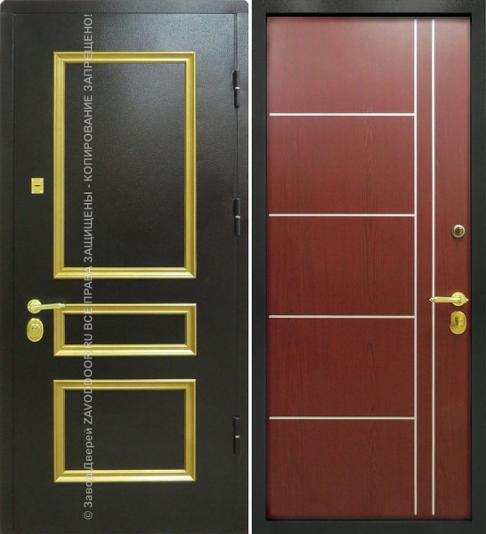 Дверь металлическая Порошок/МДФ 1214