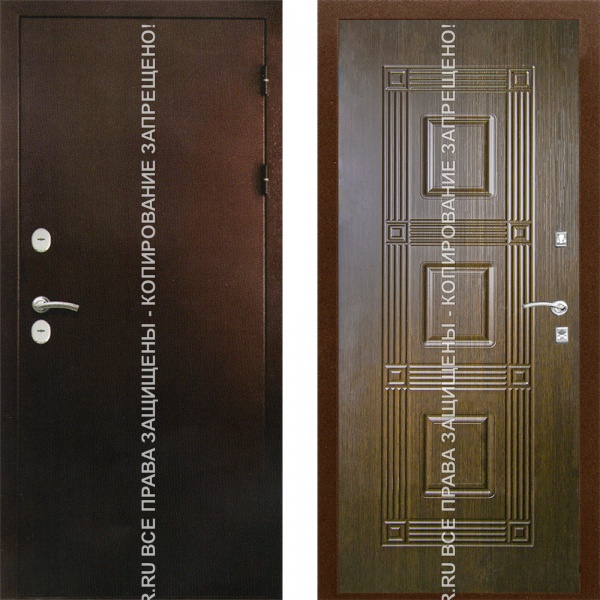 Дверь стальная с порошковым напылением/МДФ 1233