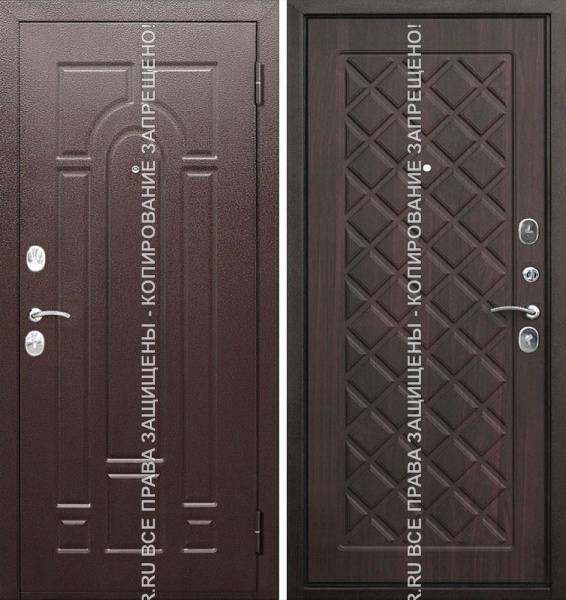 Дверь стальная входная с порошковым напылением/МДФ 1226