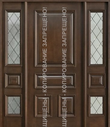 Дверь металлическая входная МДФ со стеклом 3088