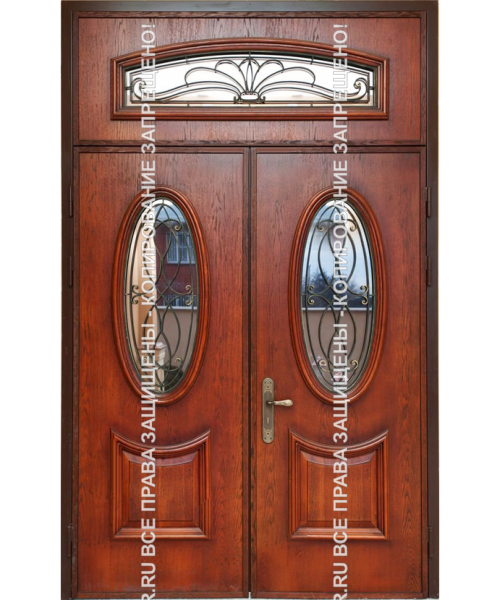 Дверь входная МДФ с ковкой/стеклом 3181