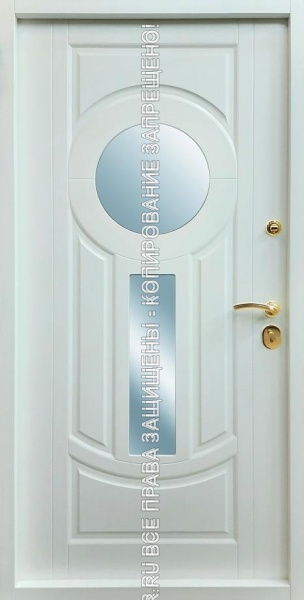 Дверь стальная входная МДФ/МДФ с зеркалом 422
