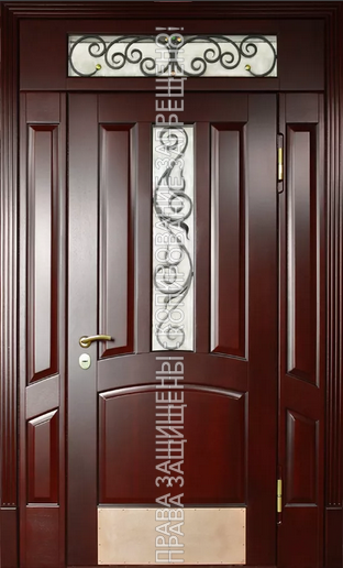 Дверь металлическая входная МДФ/МДФ с ковкой 3010