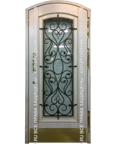 Металлическая входная дверь МДФ с ковкой/стеклом 3193