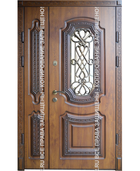 Металлическая входная дверь МДФ/МДФ с ковкой 1847
