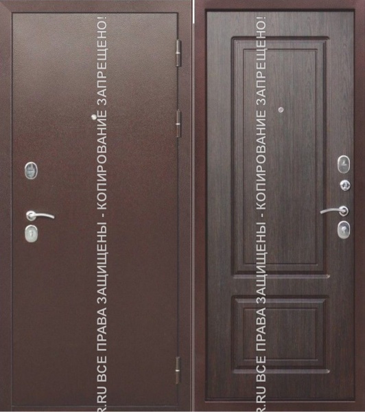 Дверь металлическая с порошковым напылением/МДФ 1248
