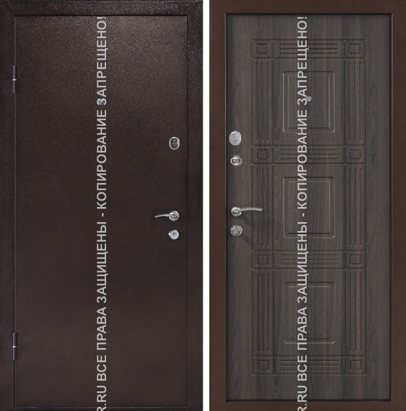 Дверь железная входная с порошковым напылением/МДФ 1239