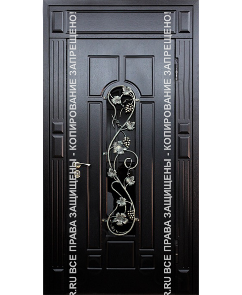 Дверь железная МДФ панель с натуральным шпоном 1130