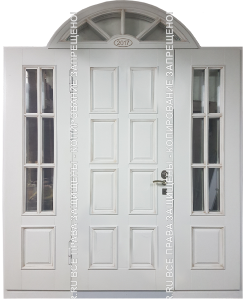 Железная дверь МДФ панель с натуральным шпоном 1134